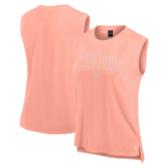 Chicago Cubs Women's Studio Gym Tank Top Coral