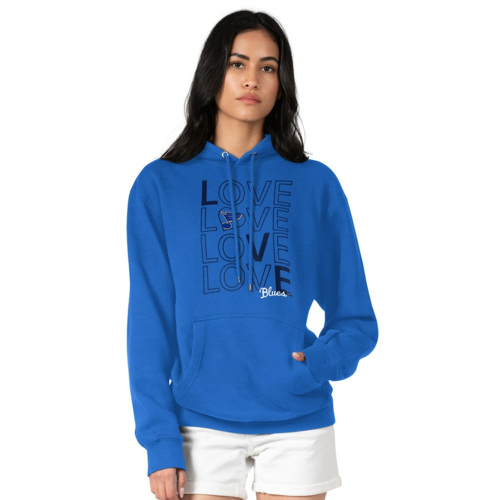 St. Louis Blues G-III 4Her by Carl Banks Women's Hockey Love Fleece Pullover Hoodie - Blue Hoodies
