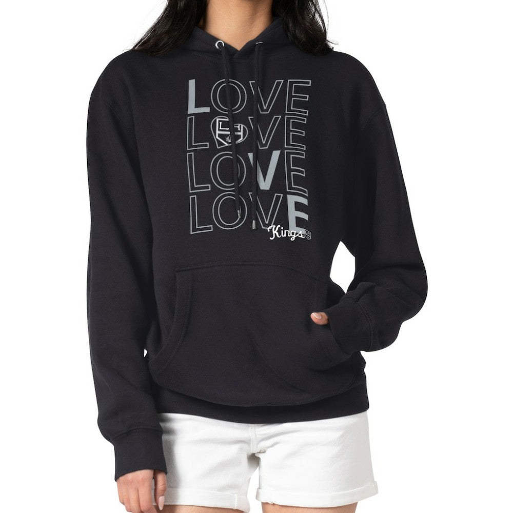 Los Angeles Kings G-III 4Her by Carl Banks Women's Hockey Love Fleece Pullover Hoodie - Black Hoodies