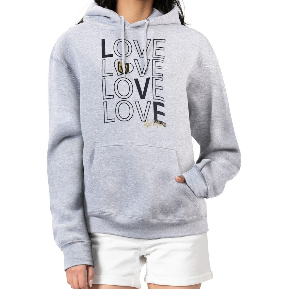 Vegas Golden Knights G-III 4Her by Carl Banks Women's Hockey Love Fleece Pullover Hoodie - Gray Hoodies