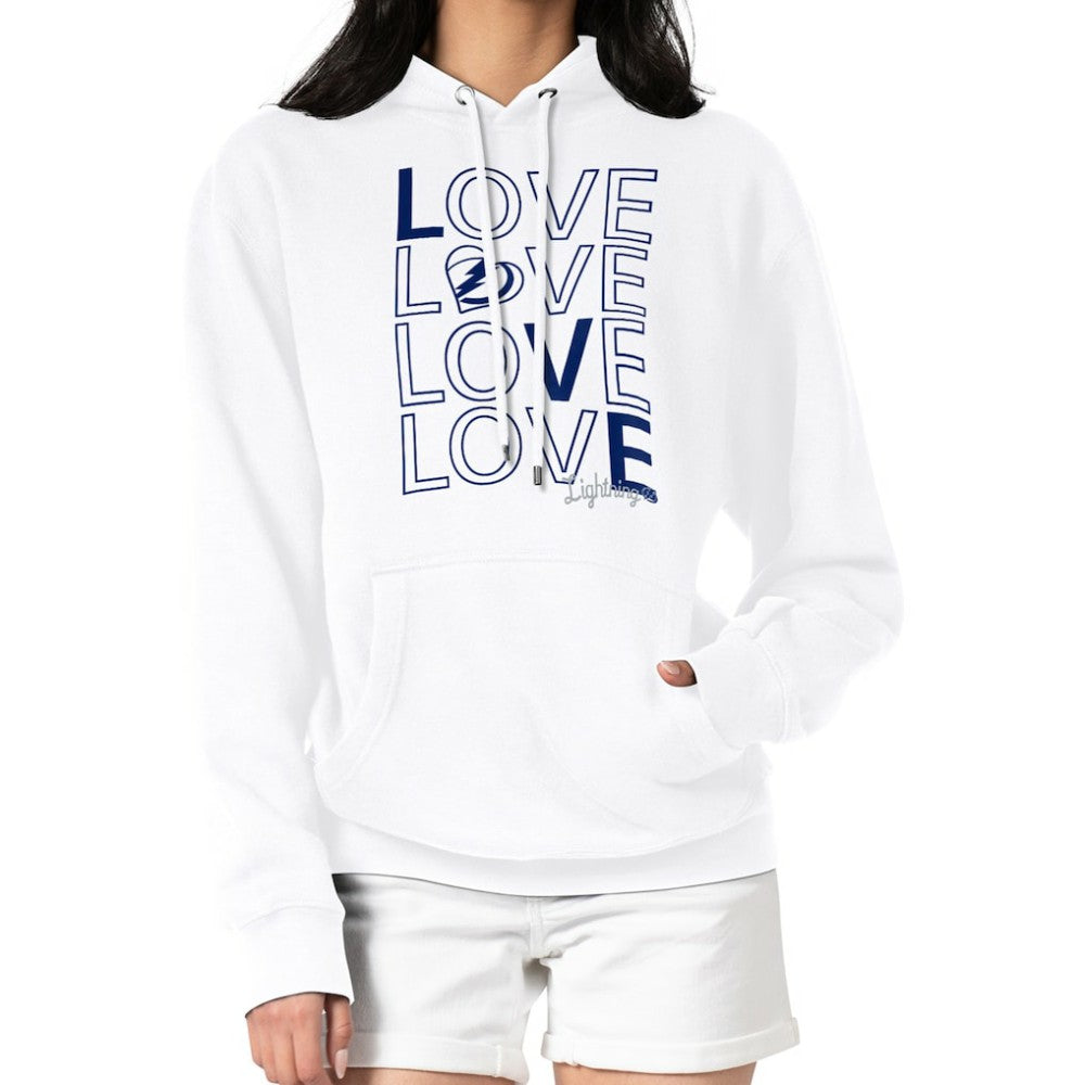 Tampa Bay Lightning G-III 4Her by Carl Banks Women's Hockey Love Fleece Pullover Hoodie - White Hoodies