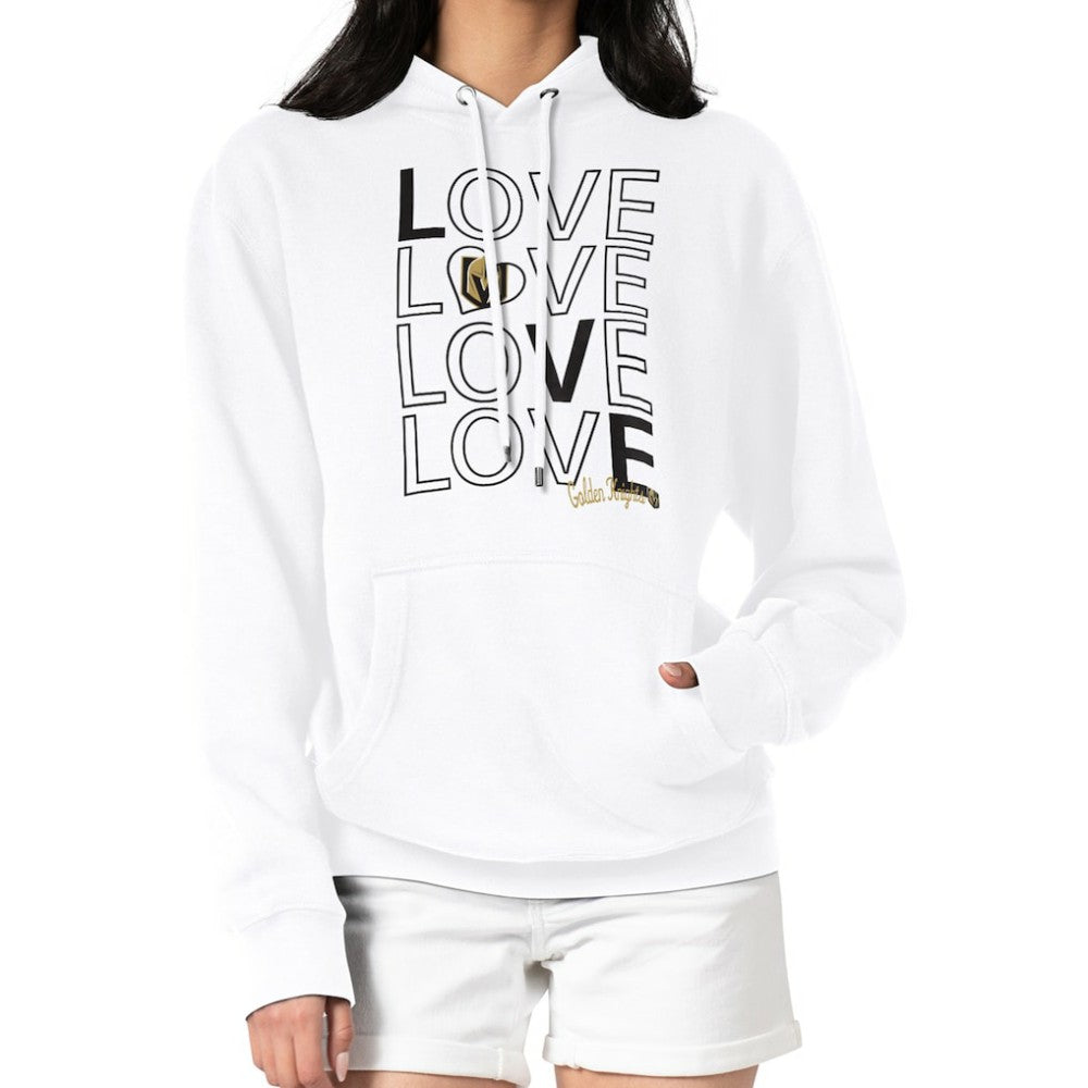 Vegas Golden Knights G-III 4Her by Carl Banks Women's Hockey Love Fleece Pullover Hoodie - White Hoodies