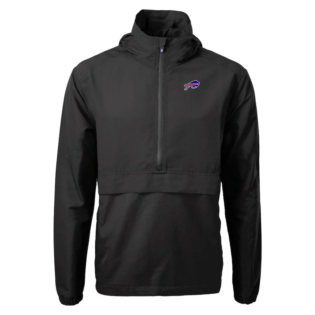Buffalo Bills Cutter & Buck Charter Eco Recycled Anorak Half-Zip Jacket - Black on sale