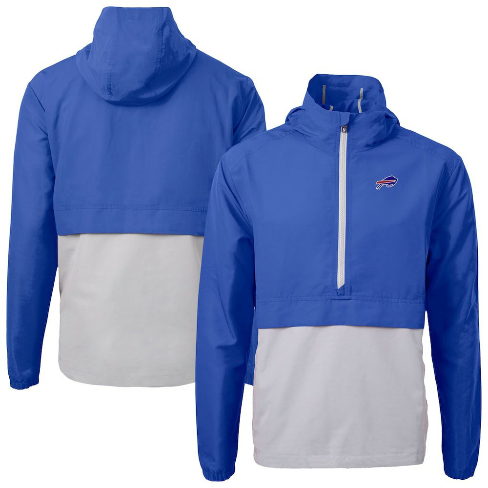 Buffalo Bills Cutter & Buck Charter Eco Recycled Anorak Half-Zip Jacket - Blue on sale
