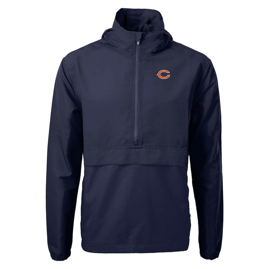 Chicago Bears Cutter & Buck Charter Eco Recycled Anorak Half-Zip Jacket - Navy cheap