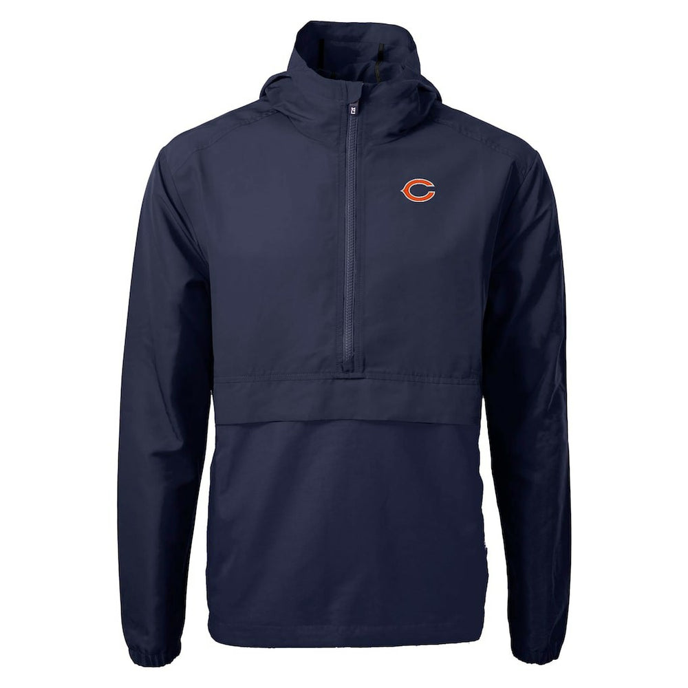 Chicago Bears Cutter & Buck Charter Eco Recycled Anorak Half-Zip Jacket - Navy cheap