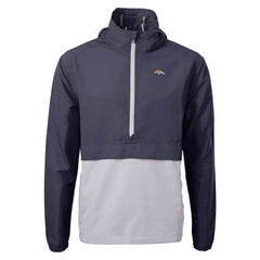 Denver Broncos Cutter & Buck Charter Eco Recycled Anorak Half-Zip Jacket - Blue cheap