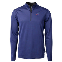 Buffalo Bills Cutter & Buck Virtue Eco Pique Micro Stripe Recycled Quarter-Zip Pullover Top - Royal/Black outlet