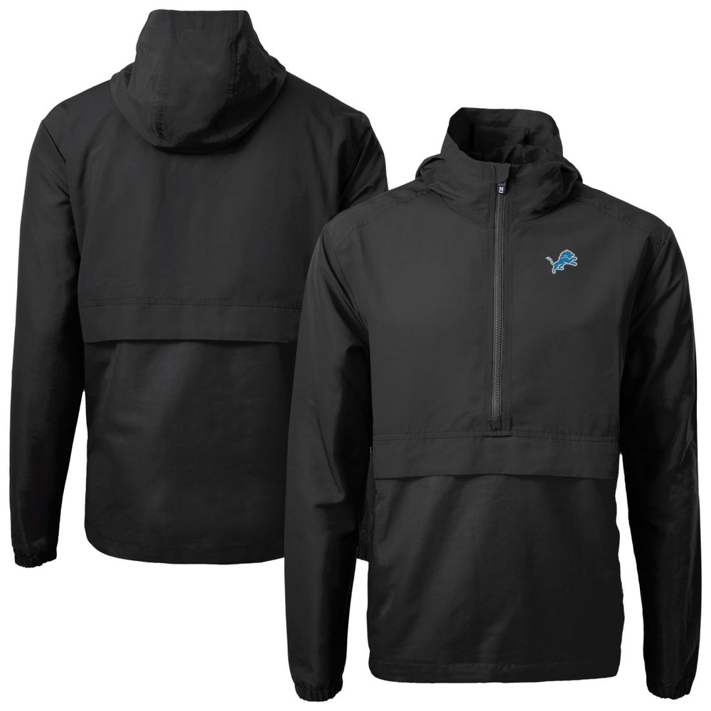 Detroit Lions Cutter & Buck Charter Eco Recycled Anorak Half-Zip Jacket - Black online