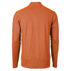 Chicago Bears Cutter & Buck Virtue Eco Pique Micro Stripe Recycled Quarter-Zip Pullover Top - Orange/Navy outlet