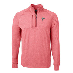 Atlanta Falcons Cutter & Buck Adapt Eco Knit Quarter-Zip Pullover Top - Heather Red cheap