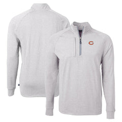 Chicago Bears Cutter & Buck Adapt Eco Knit Quarter-Zip Pullover Top - Heather Gray sale