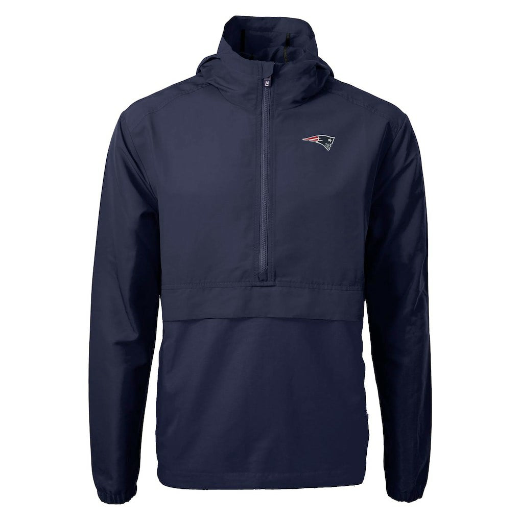 New England Patriots Cutter & Buck Charter Eco Recycled Anorak Half-Zip Jacket - Blue online
