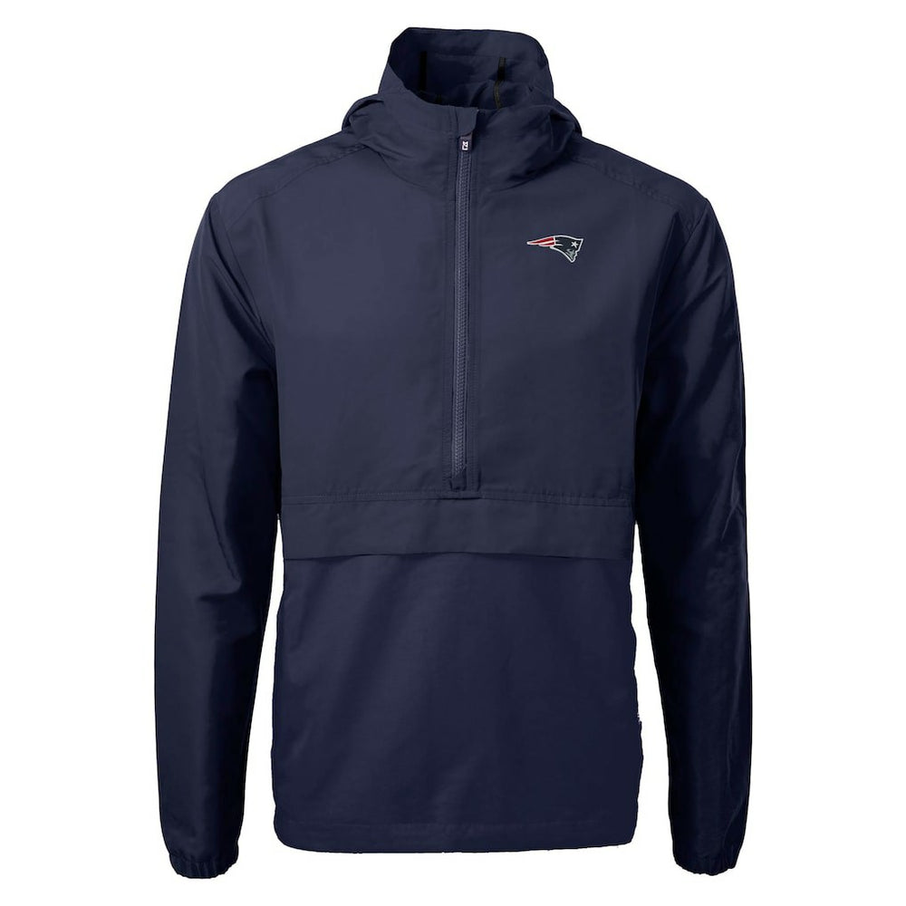 New England Patriots Cutter & Buck Charter Eco Recycled Anorak Half-Zip Jacket - Blue online