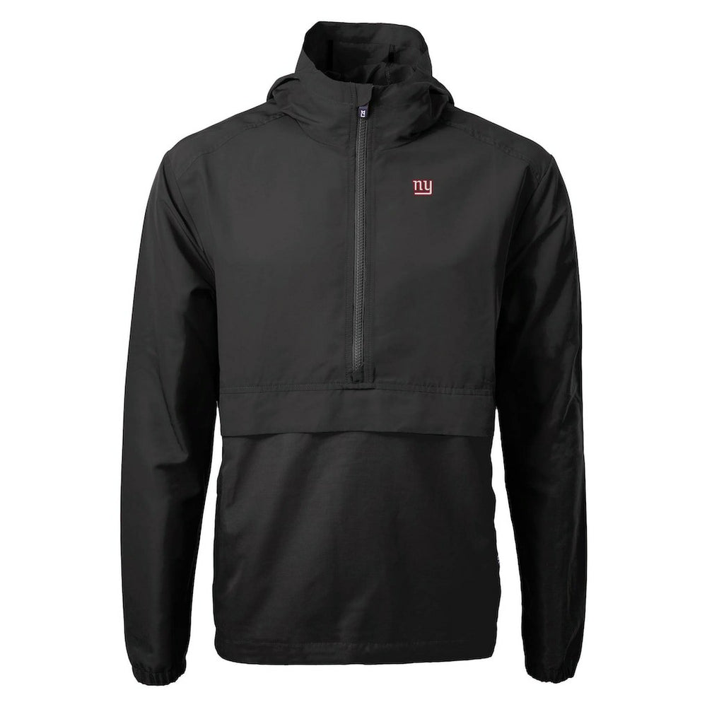 New York Giants Cutter & Buck Charter Eco Recycled Anorak Half-Zip Jacket - Black on sale
