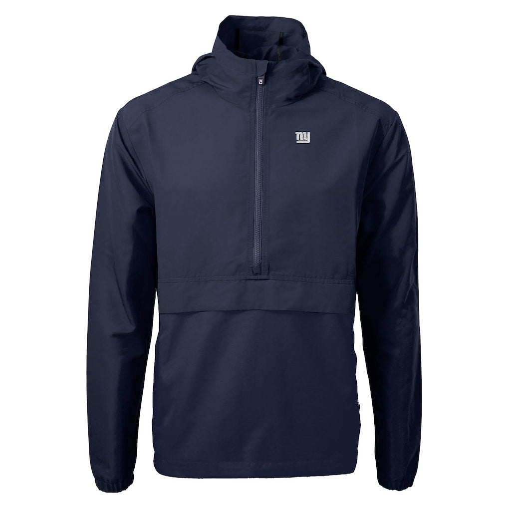 New York Giants Cutter & Buck Charter Eco Recycled Anorak Half-Zip Jacket - Blue for sale