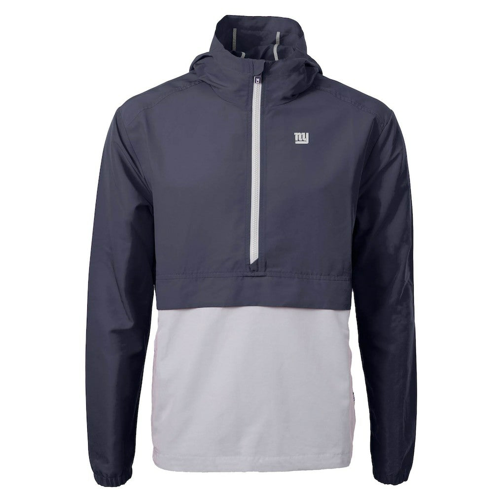 New York Giants Cutter & Buck Charter Eco Recycled Anorak Half-Zip Jacket - Blue on sale
