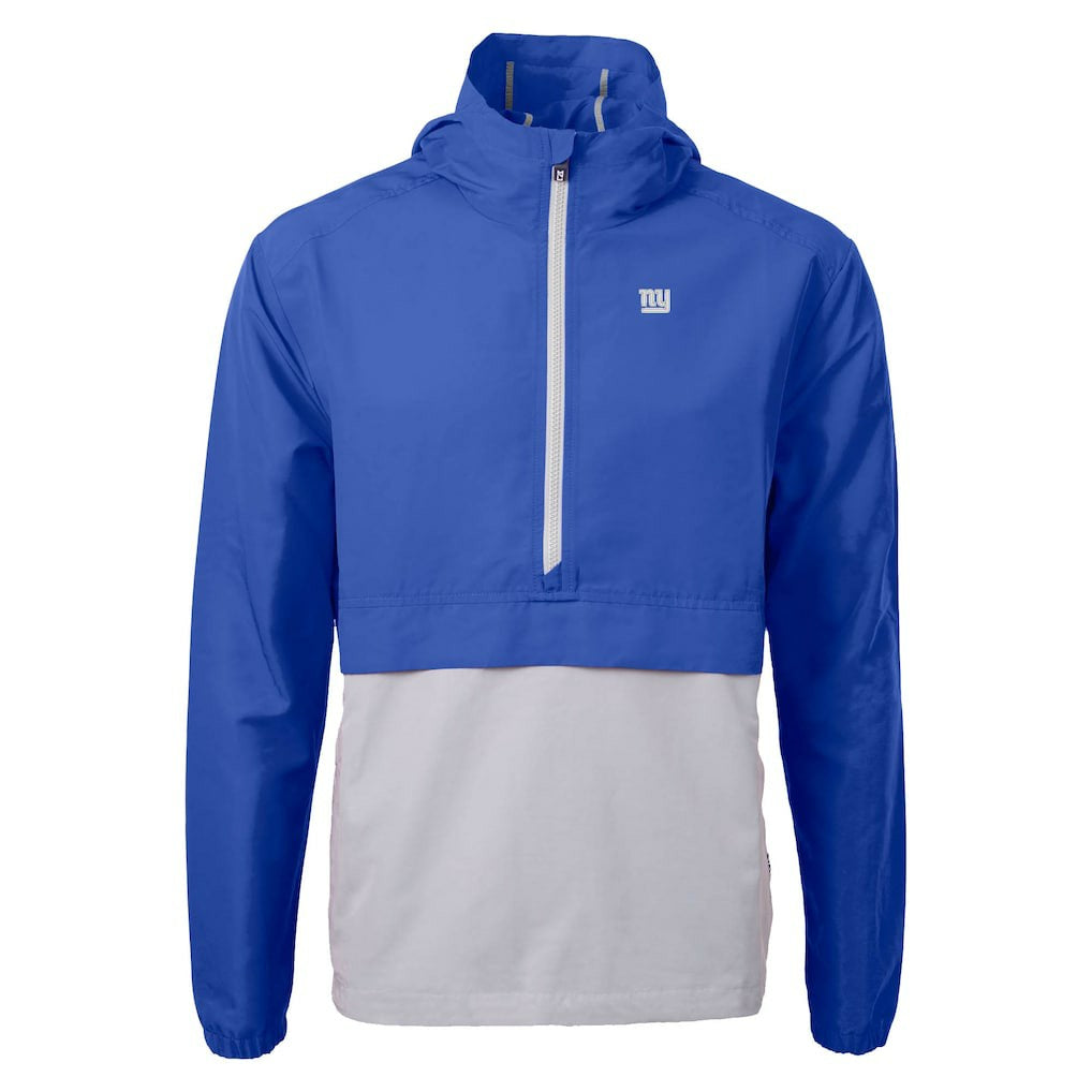 New York Giants Cutter & Buck Charter Eco Recycled Anorak Half-Zip Jacket - Blue outlet