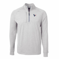 Houston Texans Cutter & Buck Adapt Eco Knit Quarter-Zip Pullover Top - Heather Gray discount