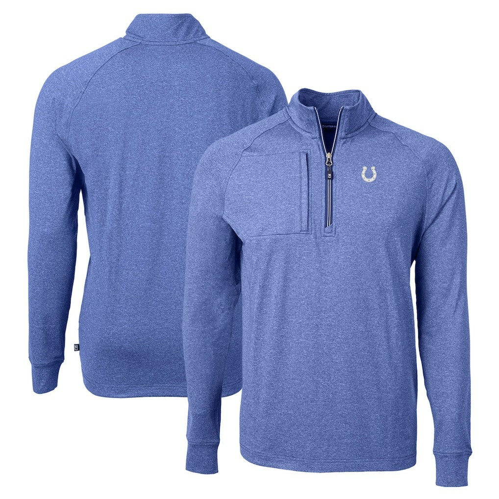 Indianapolis Colts Cutter & Buck Adapt Eco Knit Quarter-Zip Pullover Top - Royal sale