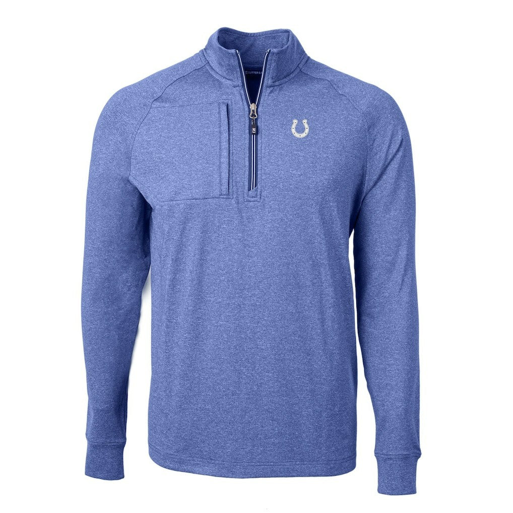 Indianapolis Colts Cutter & Buck Adapt Eco Knit Quarter-Zip Pullover Top - Royal sale