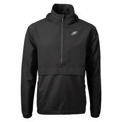 Philadelphia Eagles Cutter & Buck Charter Eco Recycled Anorak Half-Zip Jacket - Black cheap