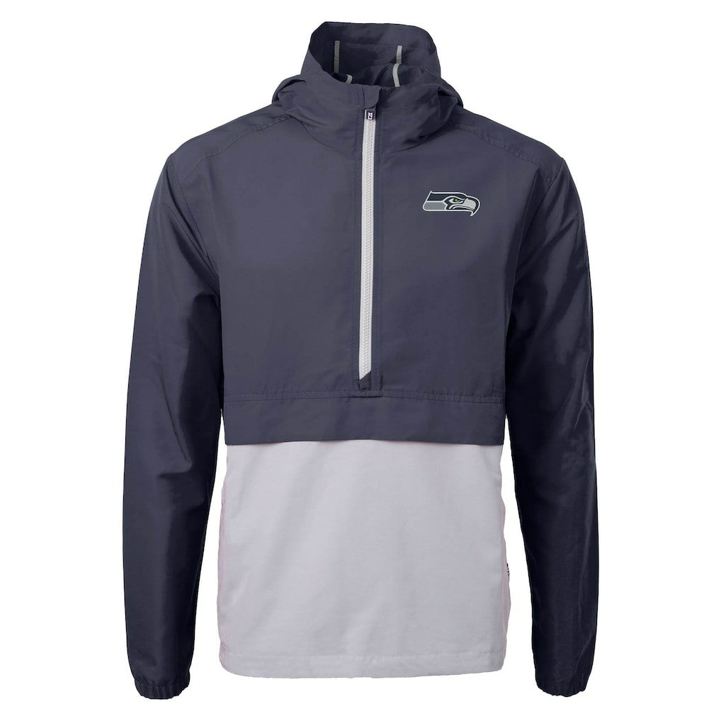 Seattle Seahawks Cutter & Buck Charter Eco Recycled Anorak Half-Zip Jacket - Blue online