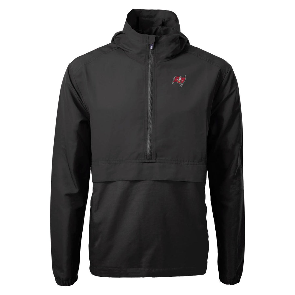 Tampa Bay Buccaneers Cutter & Buck Charter Eco Recycled Anorak Half-Zip Jacket - Black for sale