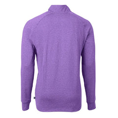 Minnesota Vikings Cutter & Buck Adapt Eco Knit Quarter-Zip Pullover Top - Heather Purple for sale