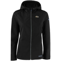 Baltimore Ravens Cutter & Buck Women's Evoke Eco Softshell Recycled Full-Zip Hooded Jacket - Black sale