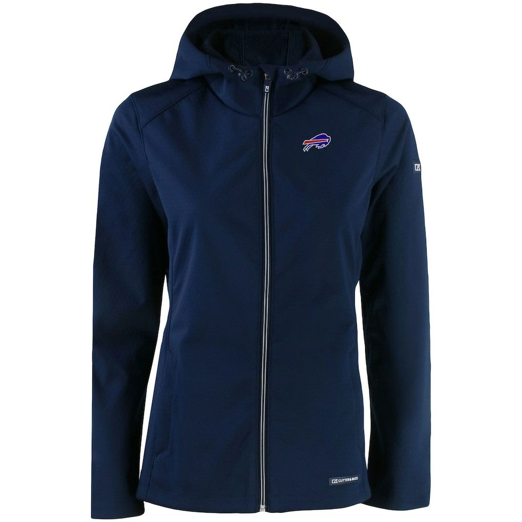 Buffalo Bills Cutter & Buck Women's Evoke Eco Softshell Recycled Full-Zip Jacket - Navy for sale
