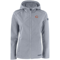 Chicago Bears Cutter & Buck Women's Evoke Eco Softshell Recycled Full-Zip Hooded Jacket - Gray outlet
