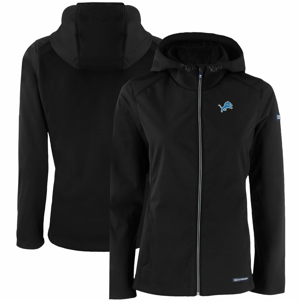 Detroit Lions Cutter & Buck Women's Evoke Eco Softshell Recycled Full-Zip Hooded Jacket - Black sale
