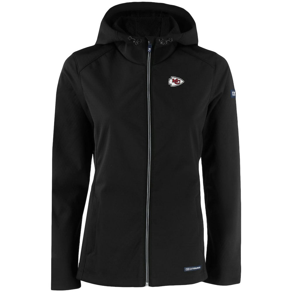 Kansas City Chiefs Cutter & Buck Women's Evoke Eco Softshell Recycled Full-Zip Hooded Jacket - Black outlet