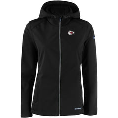 Kansas City Chiefs Cutter & Buck Women's Evoke Eco Softshell Recycled Full-Zip Hooded Jacket - Black outlet
