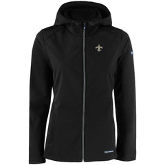 New Orleans Saints Cutter & Buck Women's Evoke Eco Softshell Recycled Full-Zip Hooded Jacket - Black discount