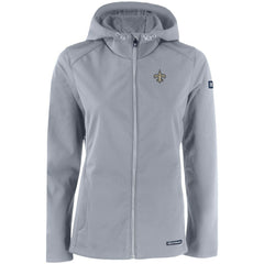 New Orleans Saints Cutter & Buck Women's Evoke Eco Softshell Recycled Full-Zip Hooded Jacket - Gray discount