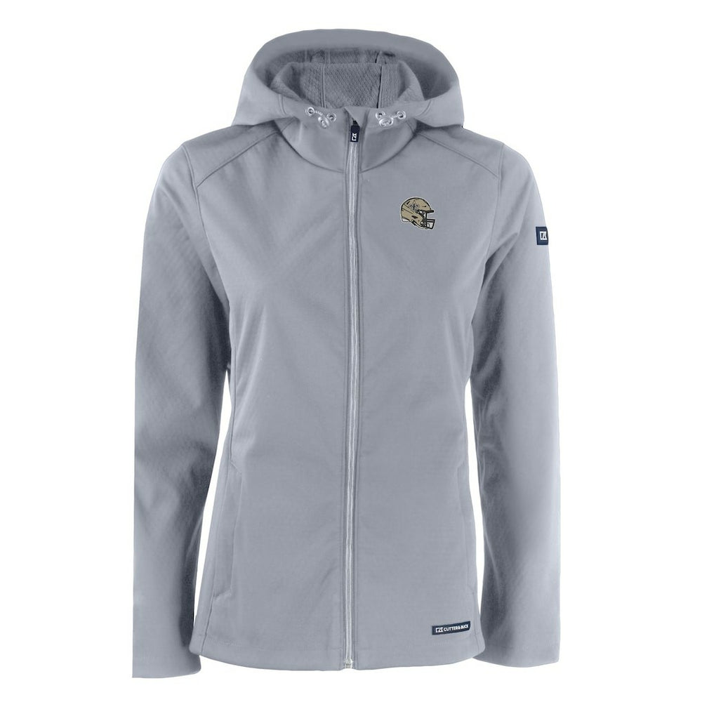 New Orleans Saints Cutter & Buck Women's Evoke Eco Softshell Recycled Full-Zip Hooded Jacket - Gray outlet