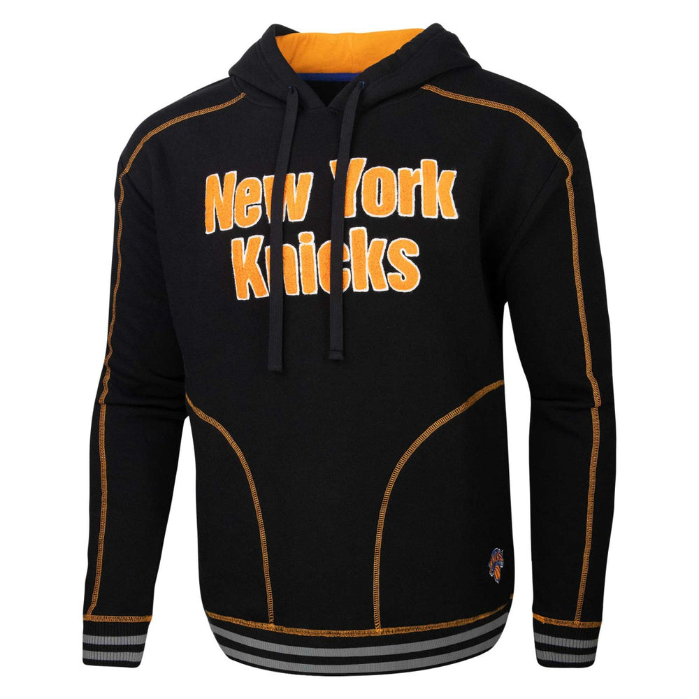 New York Knicks Stadium Essentials Baseline Pullover Hoodie - Black sale