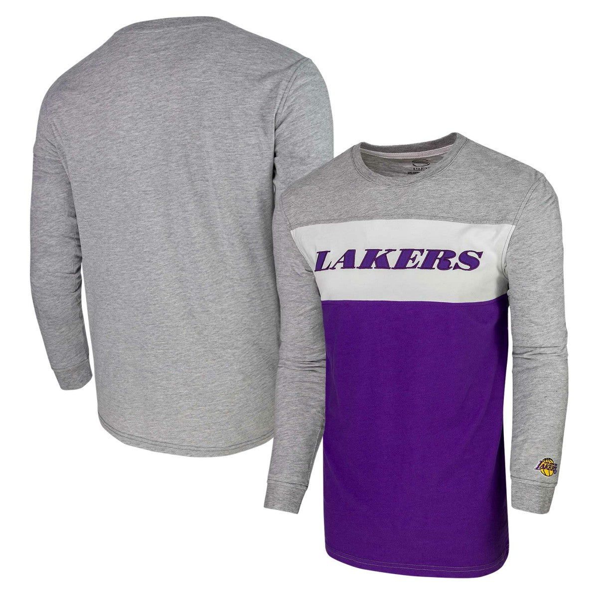Los Angeles Lakers Unisex Loge Long Sleeve T-Shirt - Heather Gray sale