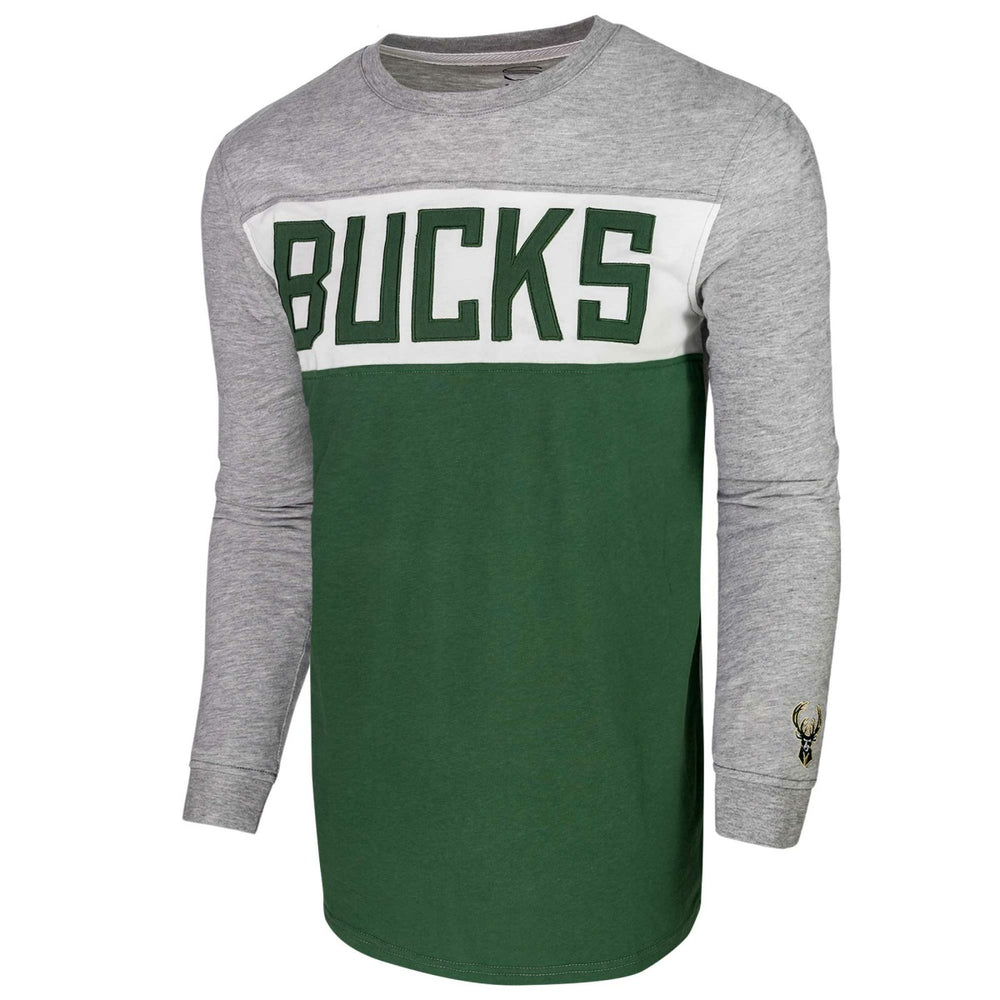 Milwaukee Bucks Unisex Loge Long Sleeve T-Shirt - Heather Gray cheap