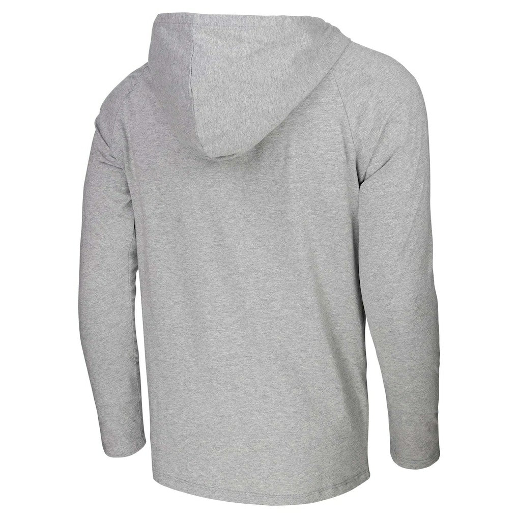 Philadelphia 76ers Stadium Essentials Atrium Raglan Long Sleeve Hoodie T-Shirt - Heather Gray online