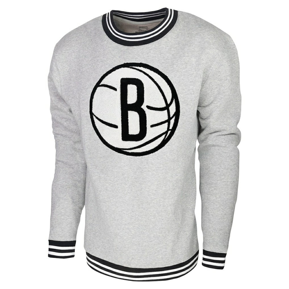 Brooklyn Nets Stadium Essentials Club Level Pullover Sweatshirt - Heather Gray for sale