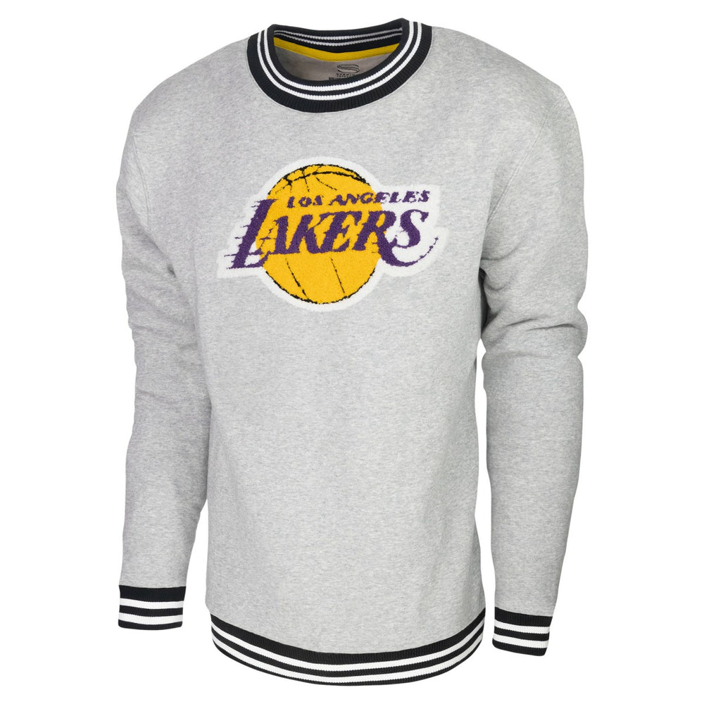 Los Angeles Lakers Stadium Essentials Club Level Pullover Sweatshirt - Heather Gray cheap