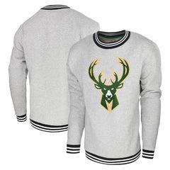Milwaukee Bucks Stadium Essentials Club Level Pullover Sweatshirt - Heather Gray outlet
