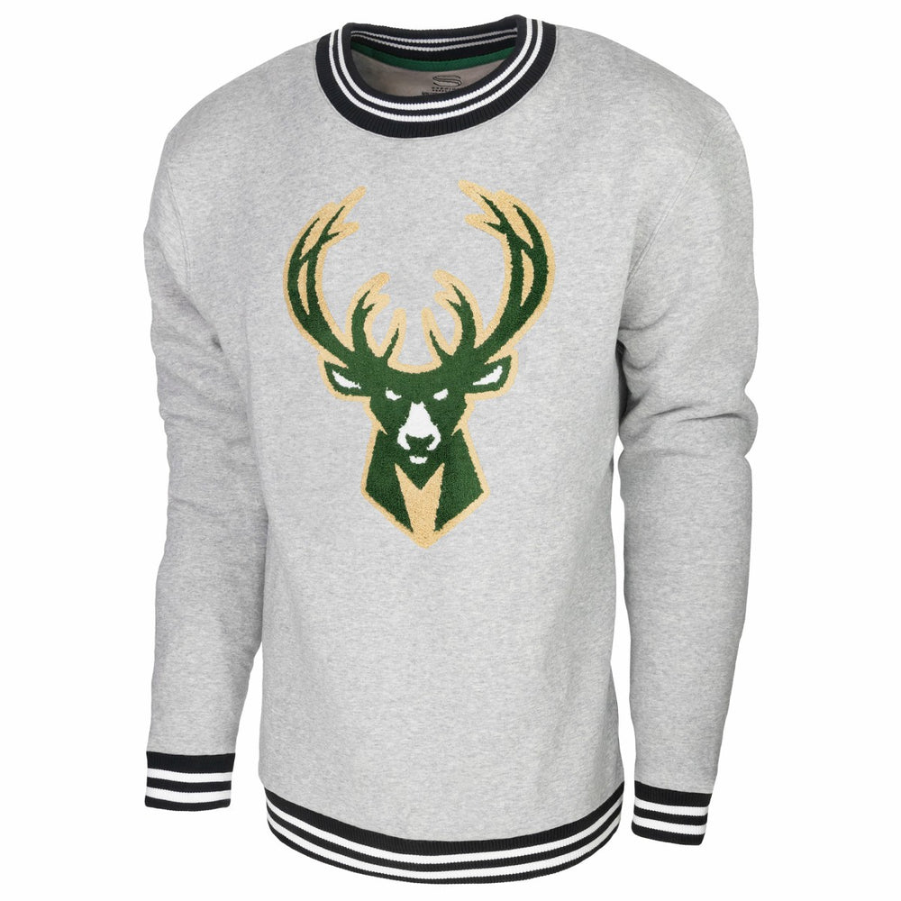 Milwaukee Bucks Stadium Essentials Club Level Pullover Sweatshirt - Heather Gray outlet