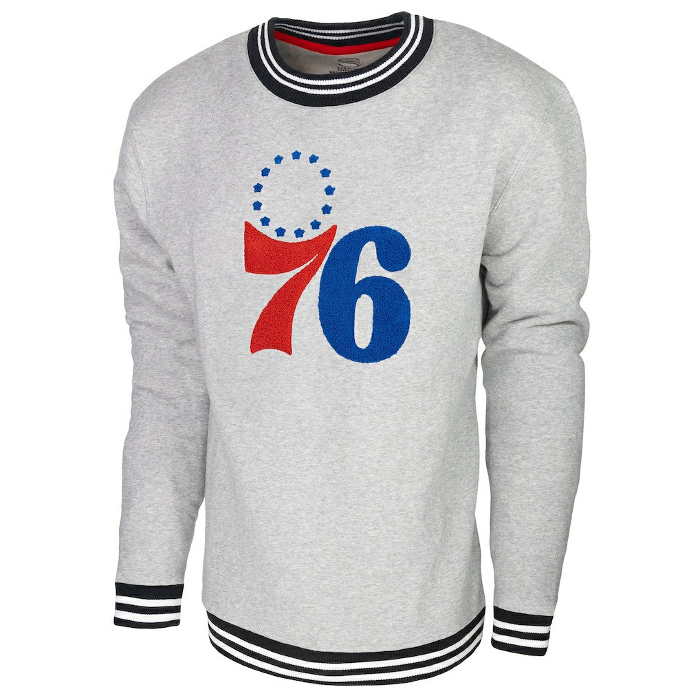 Philadelphia 76ers Stadium Essentials Club Level Pullover Sweatshirt - Heather Gray cheap