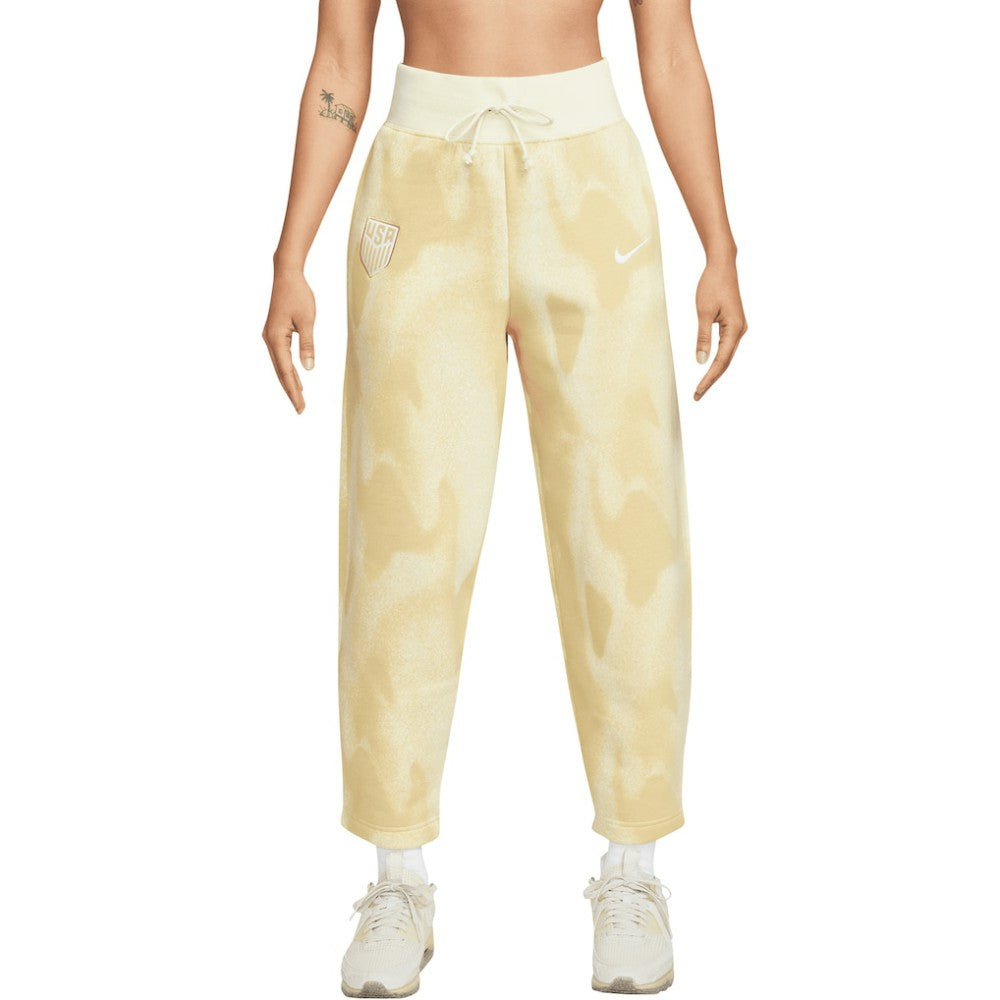 USMNT Women's Phoenix Fleece High-Waisted Curve Pants - Cream discount