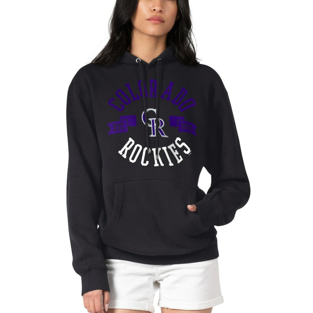 Colorado Rockies G-III 4Her by Carl Banks Women's City Graphic Pullover Hoodie Black