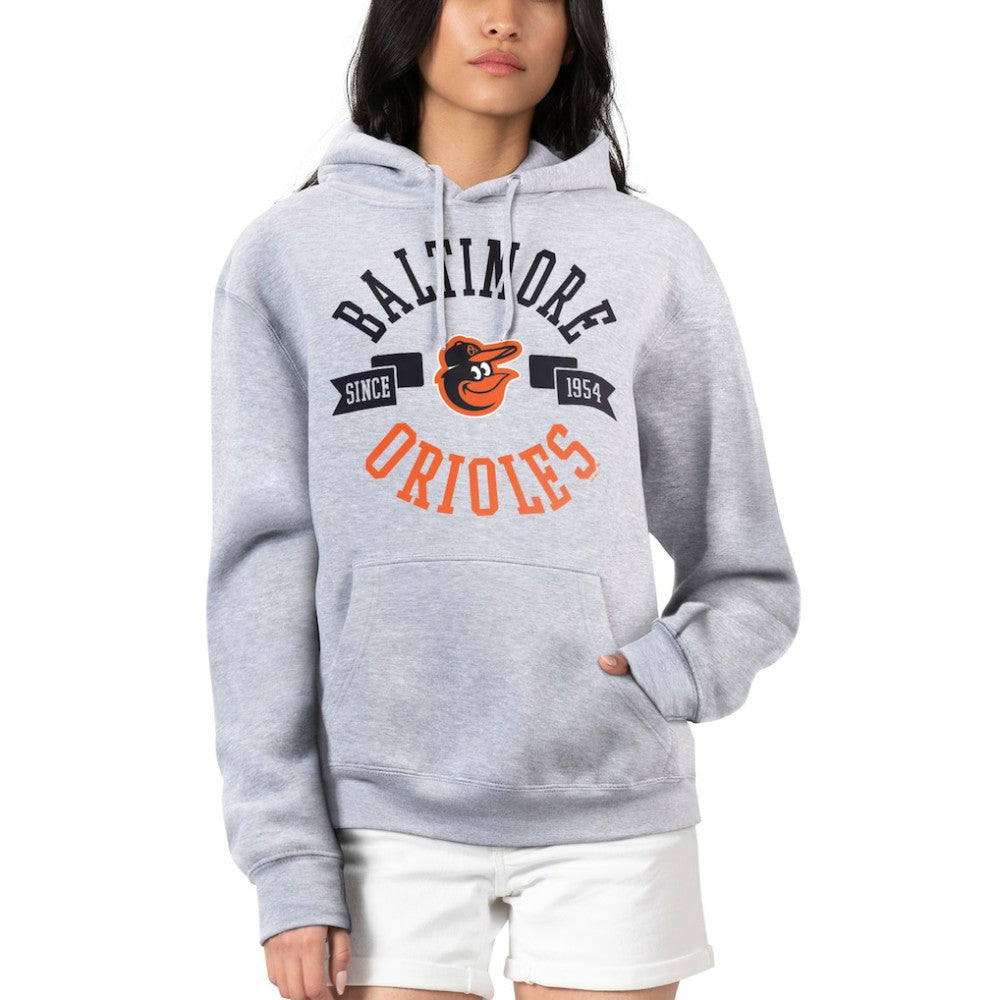Baltimore Orioles G-III 4Her by Carl Banks Women's City Graphic Pullover Hoodie Heather Gray